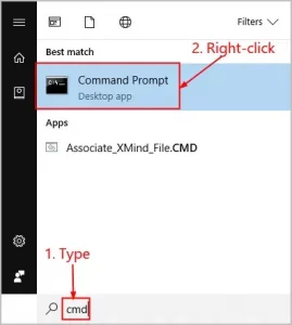 open the elevated Command Prompt