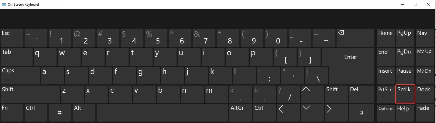 Keyboard Arrow Keys Not Working
