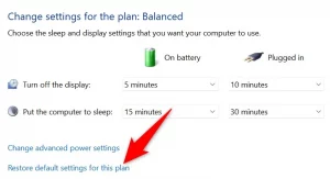 change advanced setting