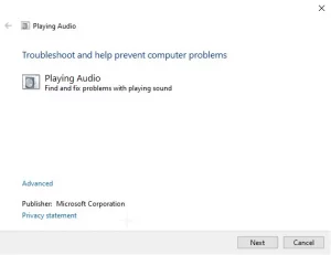 playing sound