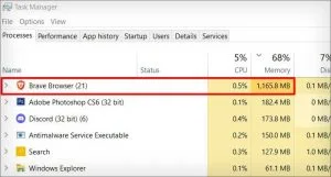 Memory or Network tab