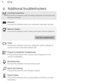 Run the troubleshooter