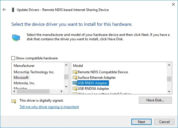 USB-RNDIS-Adapter