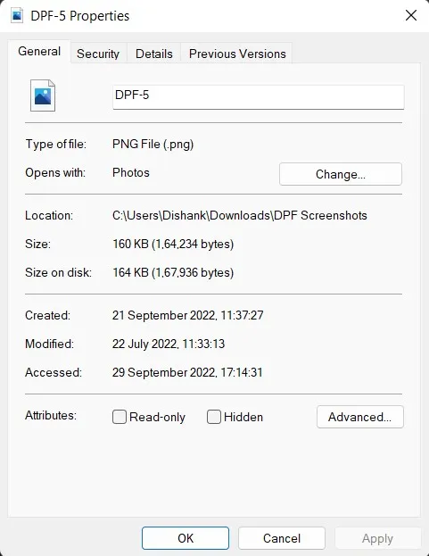 image-properties