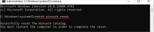 netsh winsock reset