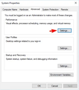 Performance-Settings