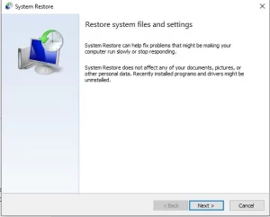 restore system file