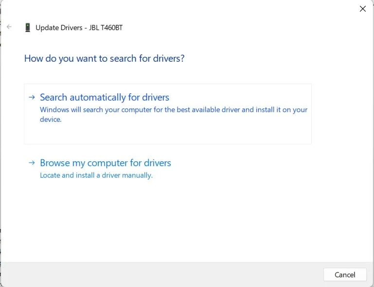search acutomatically driver