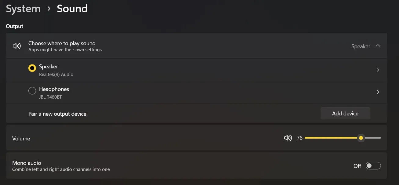 sound properties