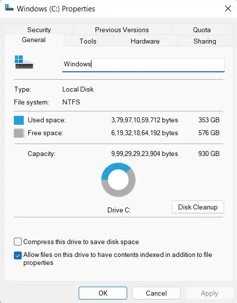 windows-drive-property