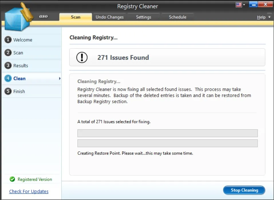 cleaning registy file