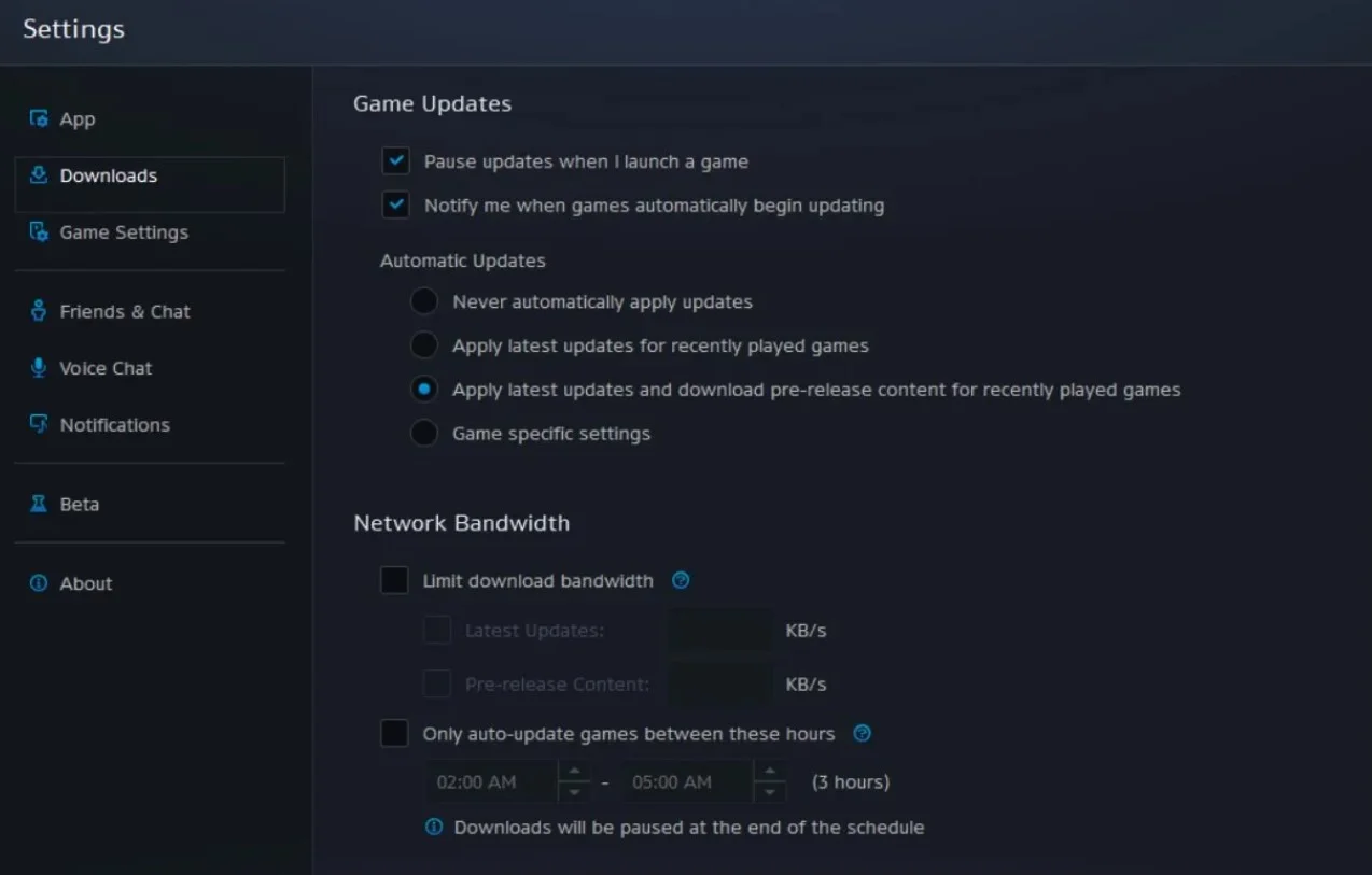 game-update-setting