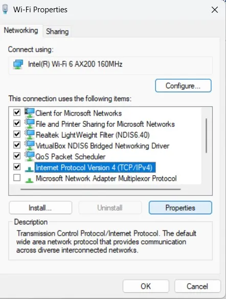 wifi properties