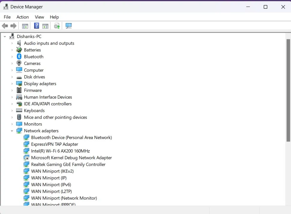 device manager