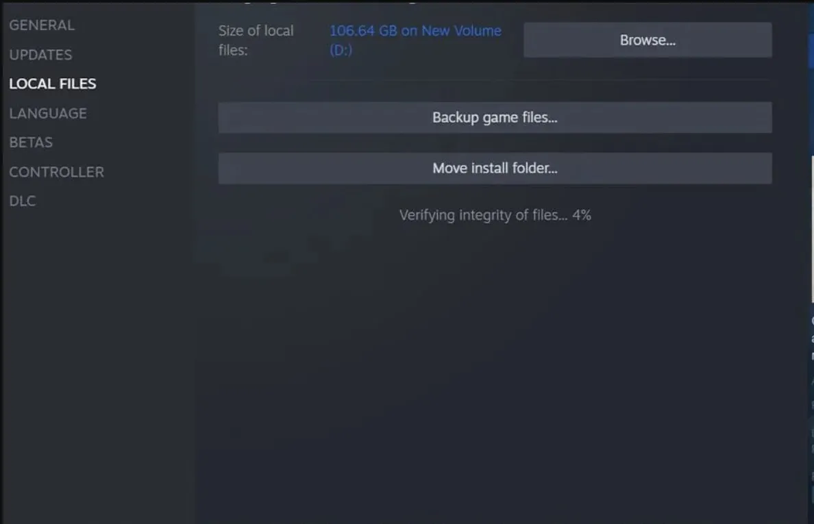 local file option