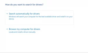 search driver automatically