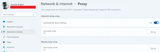 Use a proxy server option