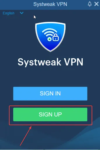 click on Sign Up