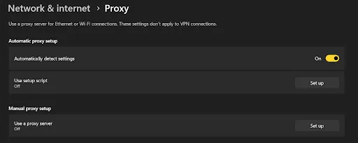 look for proxy to hide ip