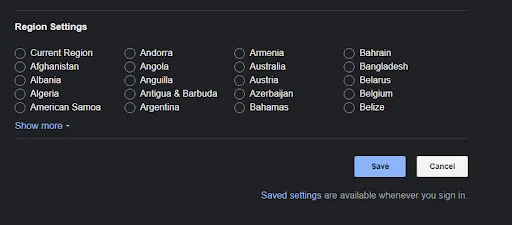 region-settings