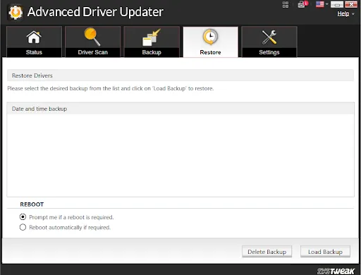 restore option