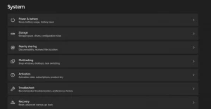 windows setting