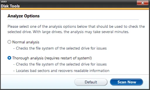 Click Scan Now and look at issues and probable errors
