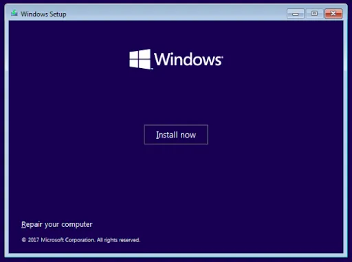 Click on Repair your computer