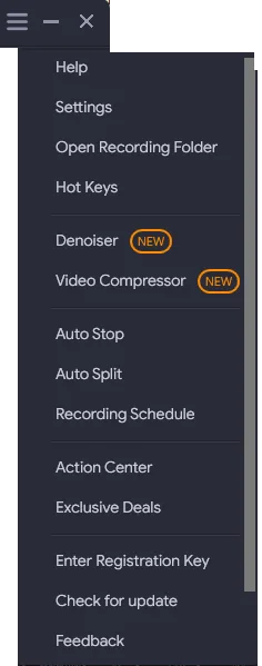Compress recorded videos