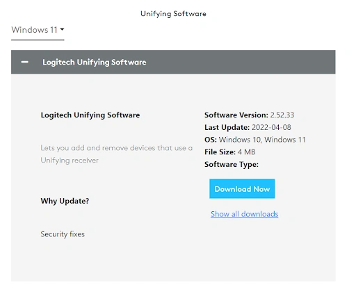 Configure the Receiver Using Logitech Unifying Software