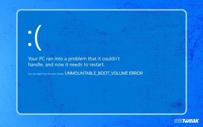 How to Fix Unmountable Boot Volume Error