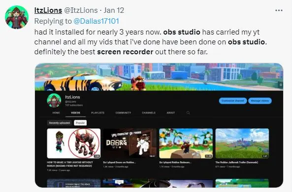 OBS for live streaming