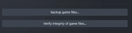 Select Verify the integrity of the game files