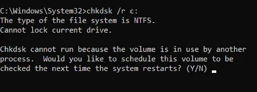 Type command in Command Prompt