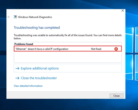 What-is-Ethernet-Doesnt-Have-a-Valid-IP-Configuration-Error
