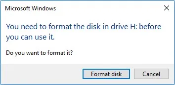 You Need to Format the Disk in Drive Before You Can Use It