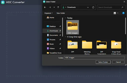 Add Folder button