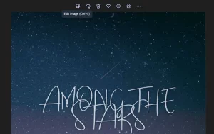 Go to edit the image option.