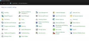 Network and Sharing Center in control panel