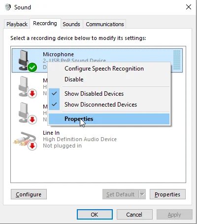 Right-click-Microphone-and-select-Properties