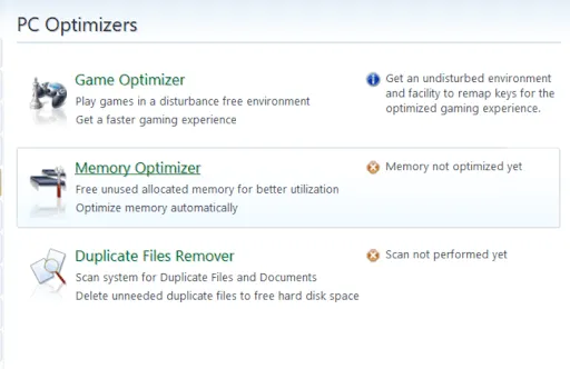 Select Memory Optimizer module