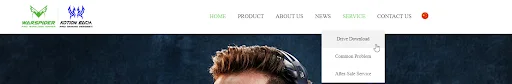 click-the-service-tab-in-official-website-to-download-driver
