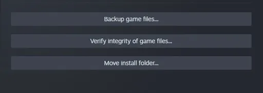 find option to Verify integrity of game files