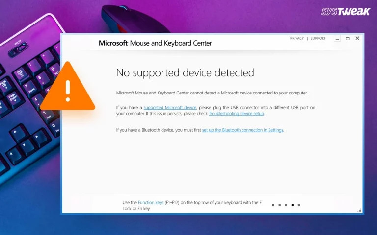 Fix For Microsoft Mouse and Keyboard Center Not Detecting Mouse