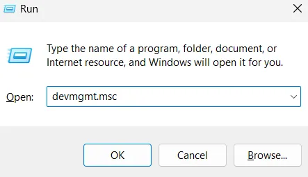 open Device Manager