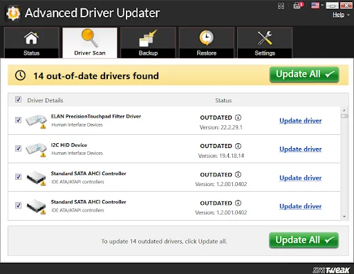 scan-outdated-driver-to-fix-KernelBase.dll-crashing-error