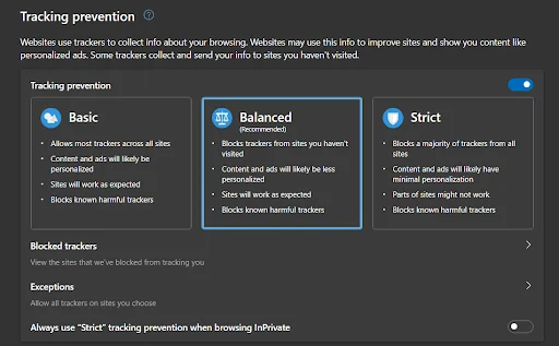 Select-balanced-in-tracking-prevention