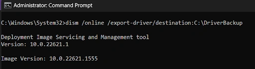 Type command in Command prompt Window