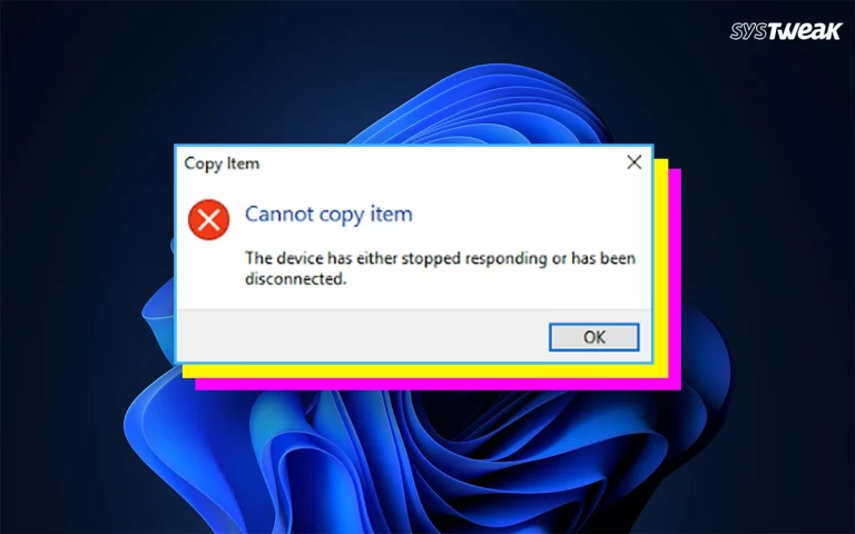 What Does “The device has either stopped responding or is disconnected” Imply?