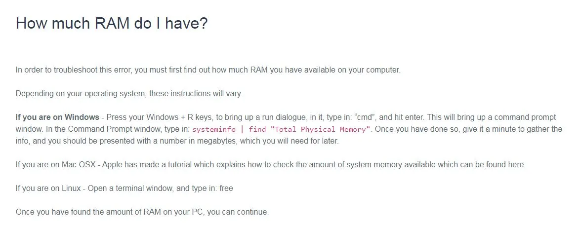 check ram
